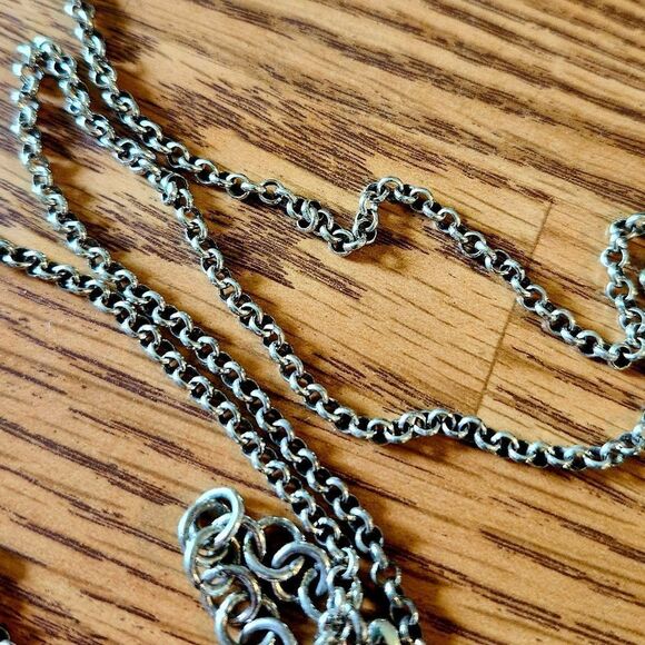 BRIGHTON "Desert Dusk" Gold snd Silver Reversible Pendant Necklace - Picture 4 of 10